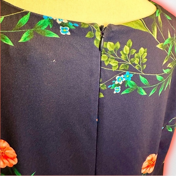 NWOT Eliza J ‘Mandy’ Navy Blue 3/4 Sleeve Fit & Flare Style Dress Plus Size 18W - Picture 11 of 16